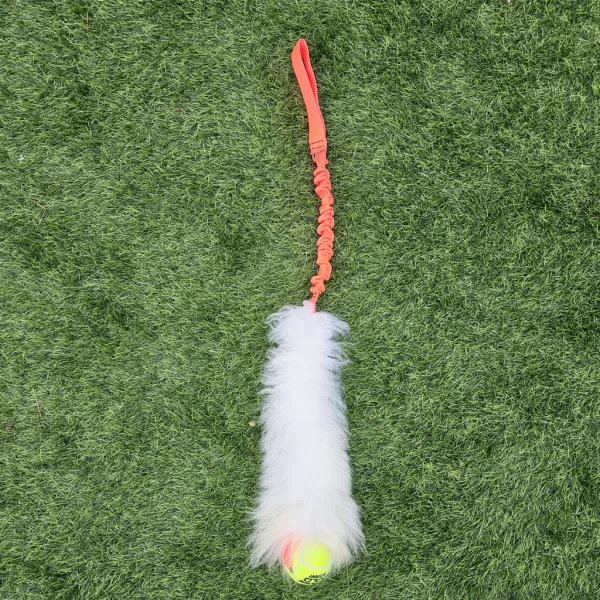 Orange-ram-sheepskin-tennis-ball-tug-dog-toy-puppy-flyball
