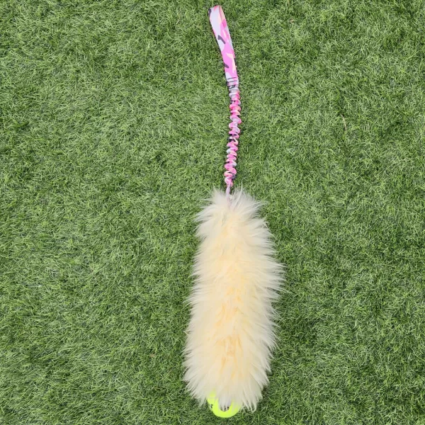 Pink-Camo-ram-sheepskin-tennis-ball-tug-dog-toy-puppy-flyball