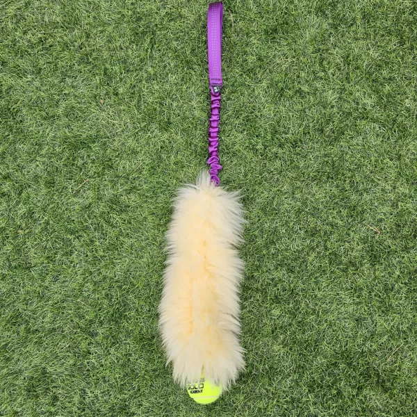 Purple-ram-sheepskin-tennis-ball-tug-dog-toy-puppy-flyball