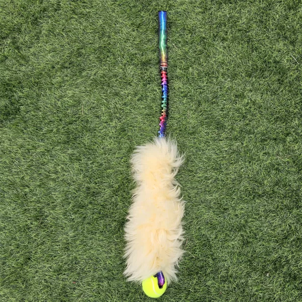 Rainbow-Lightening-ram-sheepskin-tennis-ball-tug-dog-toy-puppy-flyball