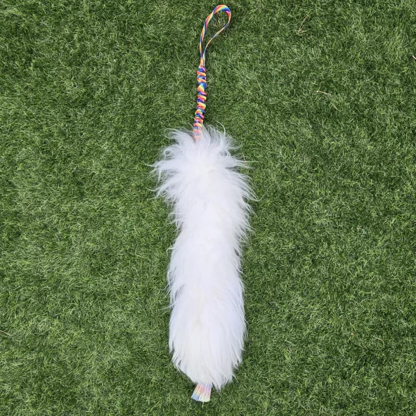 Rainbowstripe-ewe-bungee-sheepskin-tug-tuggy