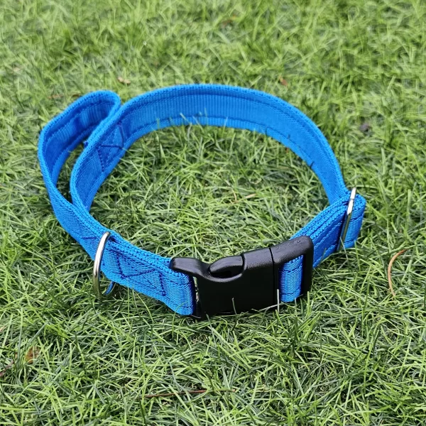 Cushion Webbing Collar With Handle CIK9 Dog Tactical Gear Blue