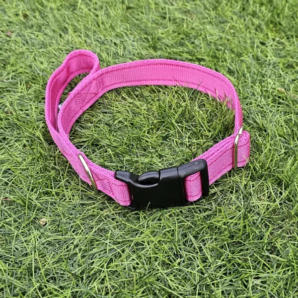 Cushion Webbing Collar With Handle CIK9 Dog Tactical Gear Pink