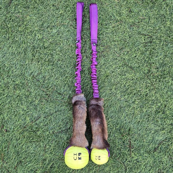 Purple-DuraFoam-tuggy with ball-EVA-Faux-Fur-Tug e nuff