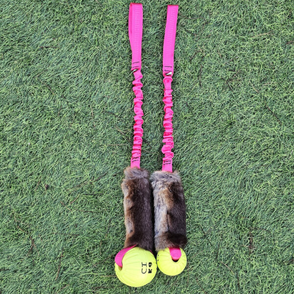 Raspberry-DuraFoam-tuggy with ball-EVA-Faux-Fur-Tug e nuff