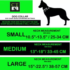 CIK9 size chart