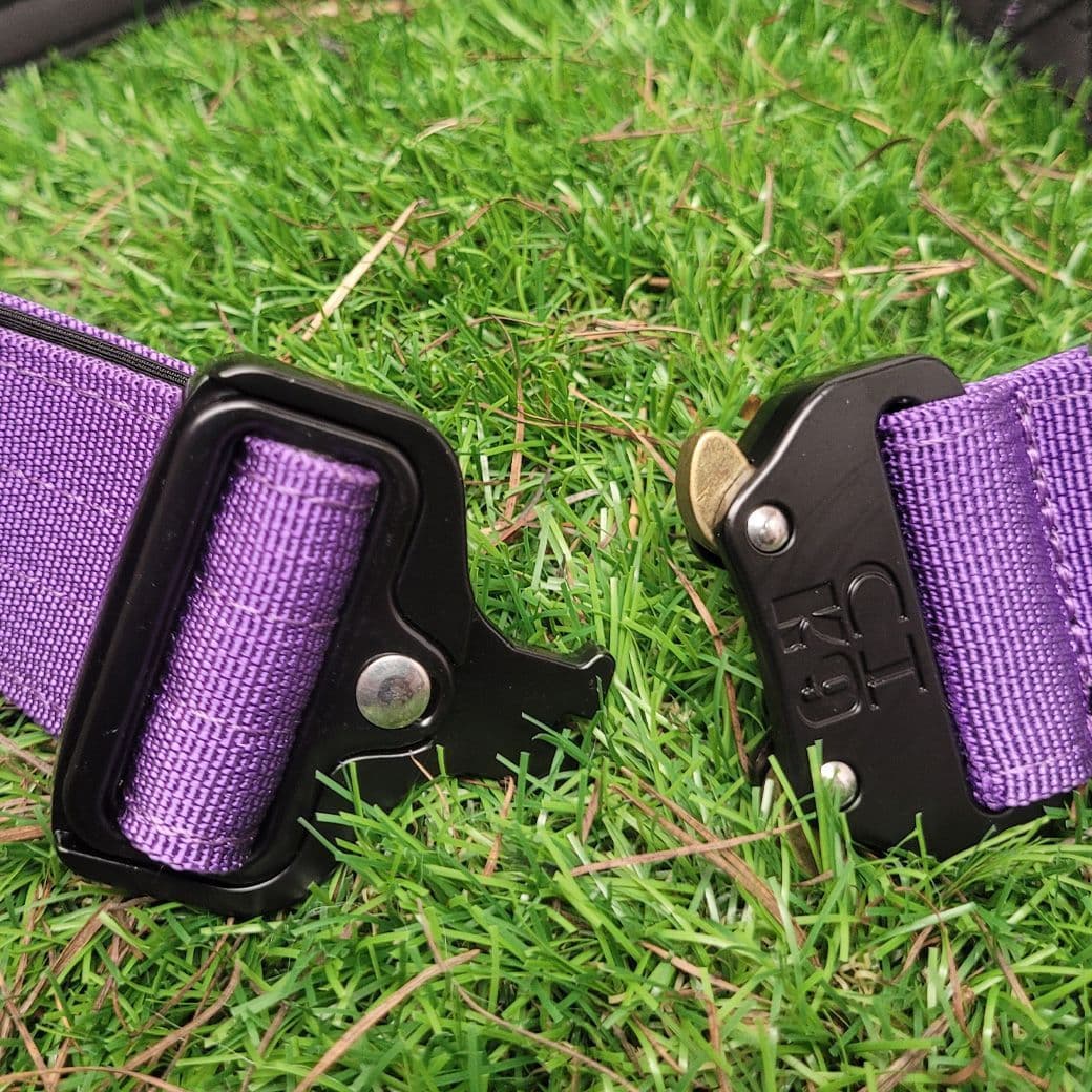 Purple Tactical/Service Dog Collar with Handle